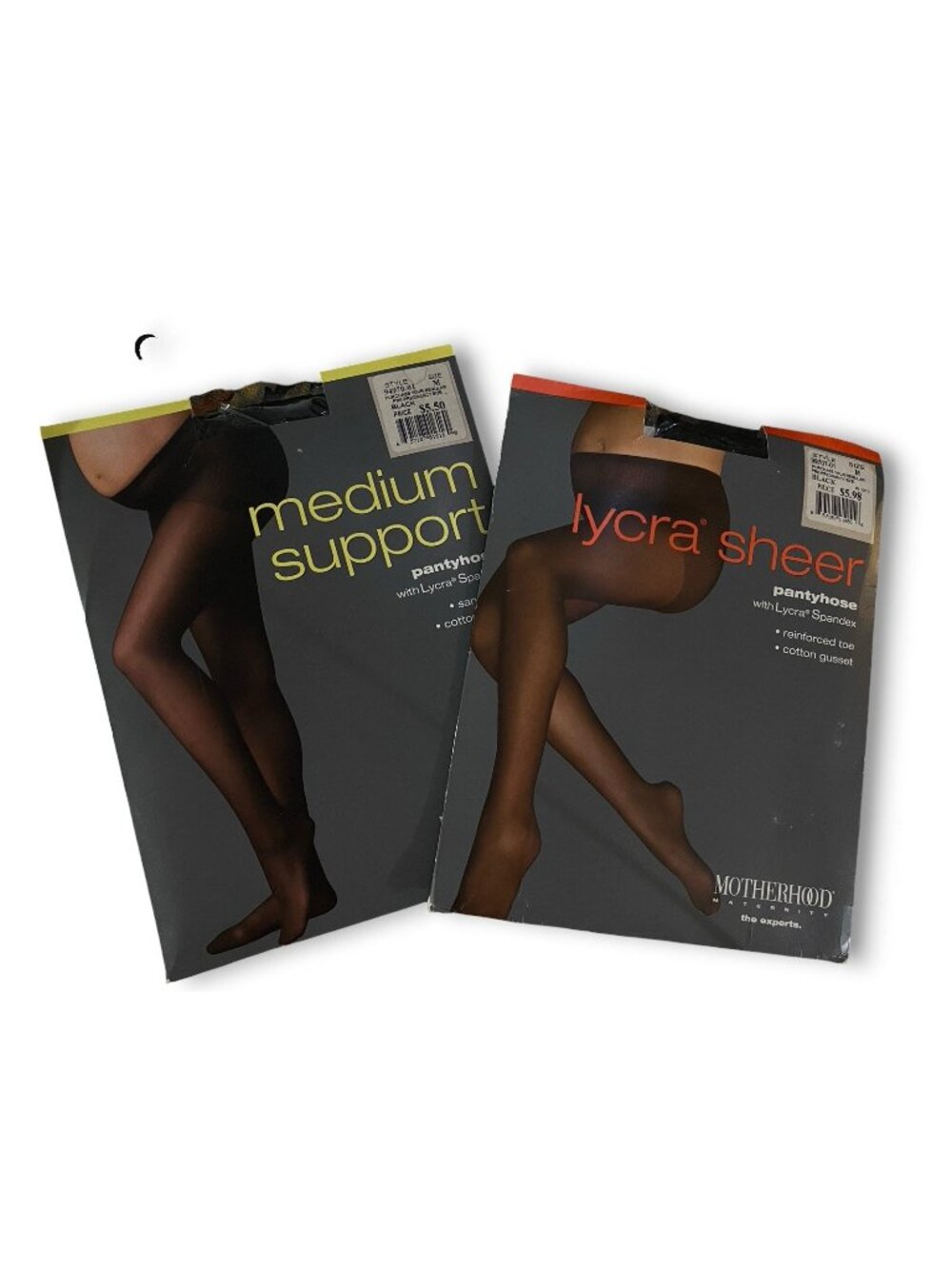 Motherhood Maternity Lycra Sheer Pantyhose Lot of 2 Medium Black Pregnancy